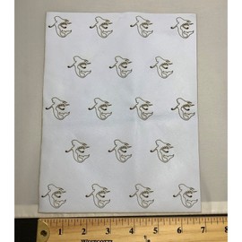 Sale #2 7"x9" MERMAIDS - White Laser Etched Supple Lambskin Leather Hide Piece