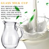 2 Pcs Small Glass Pitcher Elegant Shaped Glass Creamer Pitcher