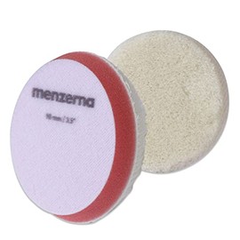 detailmate Menzerna Polishing Pad 90 mm/3.5 Inches – Premium Orbital Wool Pad: Short-Haired Lambskin – High-Quality Velcro – Abrasive – Suitable for Excentric Polishing Machines
