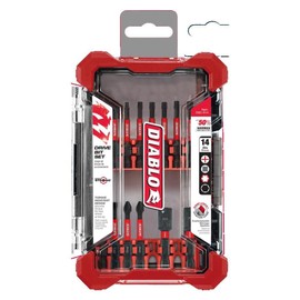 Diablo Screwdriving Set with Phillips, Square, Torx Bits & Magnetic Holders - Impact Strong Design, 14-Piece Kit for Drill & Impact Drivers - DSC-S14