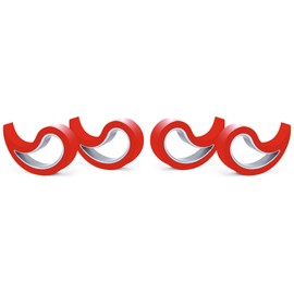 Stoppy Door and Window Stopper, Multi-Functional Door and Window Wedge, Convenient Door Hook, Window Clamp, Keep Doors and Windows Open with Ease, Home and Office Accessory, (Red, 4 Pack)