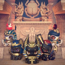 BEEMAI AARU Garden Ancient Egypt Mythology Series 1 1PC Random Design Cute Figures Desktop Ornament Collectible Toys Birthday Gifts