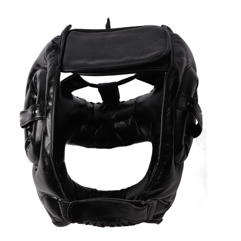 Boxing Headgear Black Head Guard Large Full Coverage PU Shock