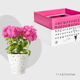 Cartoon Alphabet Font Stencil 11x8.5 Inch – Reusable Uppercase and Lowercase Lettering Template with Fairy Design for Painting, Journaling, Scrapbooking, and DIY Crafts