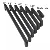 Gobrico 12mm 1/2" Black Kitchen Square Cabinet Handles Drawer Pull