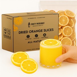 Dried Orange Slices 3oz/85gm 23 to 37 Pcs, Dehydrated Fruit For Cocktails, Dehydrated Oranges, Cocktail Garnish and Decoration, Dried Orange Peel, Cocktail Garnishes for Drinks and Juices