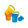 Gowi 558-12 Lustige Baby Eimer, 3teilig, im Netz, Wasserspielzeug