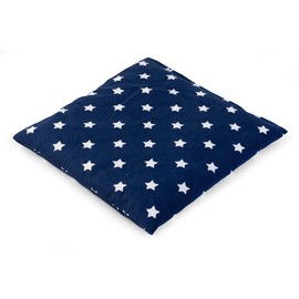 Linseed Cushion 19 x 19 cm Stars Blue - Small Grain Cushion as Heat Cushion & Cold Compress