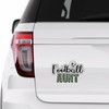 Football Aunt Sticker, Leopard Print Football Vinly Decal for Cars