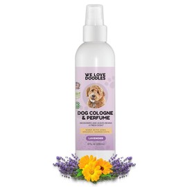 We Love Doodles Dog Cologne & Perfume, Deodorizing, Organic, Made In USA, Long Lasting After Bath Deodorizer, Deodorant For Smelly Dogs, Pawfume For Pets, Odor Eliminator Spray For Puppies, Lavender