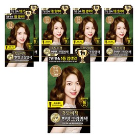 Lien Black Hair Dyeing Cream, Light Brown, 6 Pieces / 리엔 흑모비책 새치염색 크림, 밝은갈색, 6개
