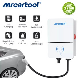 MRCARTOOL 32A 7KW EV Charger Type 2 Smart Electric Vehicle Fast Charger Charging Station