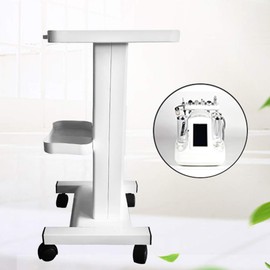 CNCEST Beauty Salon Trolley with Socket Holder, Aluminum Alloy Beauty Salon Bracket Roller Spa Cart is Easy to Move Used for Beauty Salon Barbershop Studio