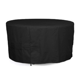 Covermates Ultima Round Accent Table Cover – 600D Ripstop Polyester with Water-Resistant Seams, Covered Mesh Vent & Buckle Straps for Outdoor Patio Table Protection, 42DIAMETER x 25H, Ripstop Black