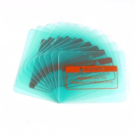Boxonly Welding Helmet Cover Lens Outside Protective Lens Filter Covers 115mmx88mmx0.8mm Replacement Lens Clear Cover Lens for Solar Auto Darkening Welding Helmet 10 PCS
