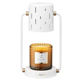 LA JOLIE MUSE Candle Warmer Lamp with Timer, Dimmable, Electric Candle Melter, Compatible with Small & Large Candles, 2 Bulbs Included