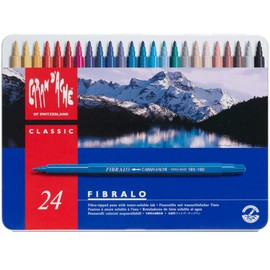 Caran D'ache Fibralo Fibre Pens in Metal Box (Pack of 24)