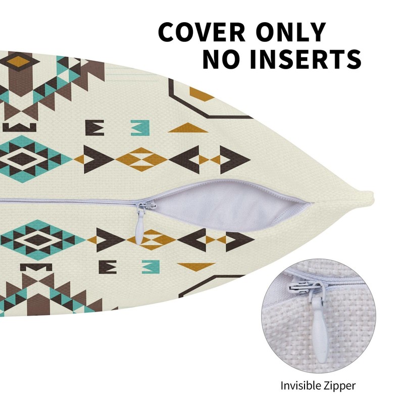Native American Pattern Throw Pillow Covers Vintage Aztec Style Couch