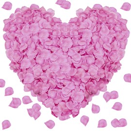 enttgo 1000 Pieces Artificial Silk Rose Petals Flower Decoration Wedding Party (Deep Pink)