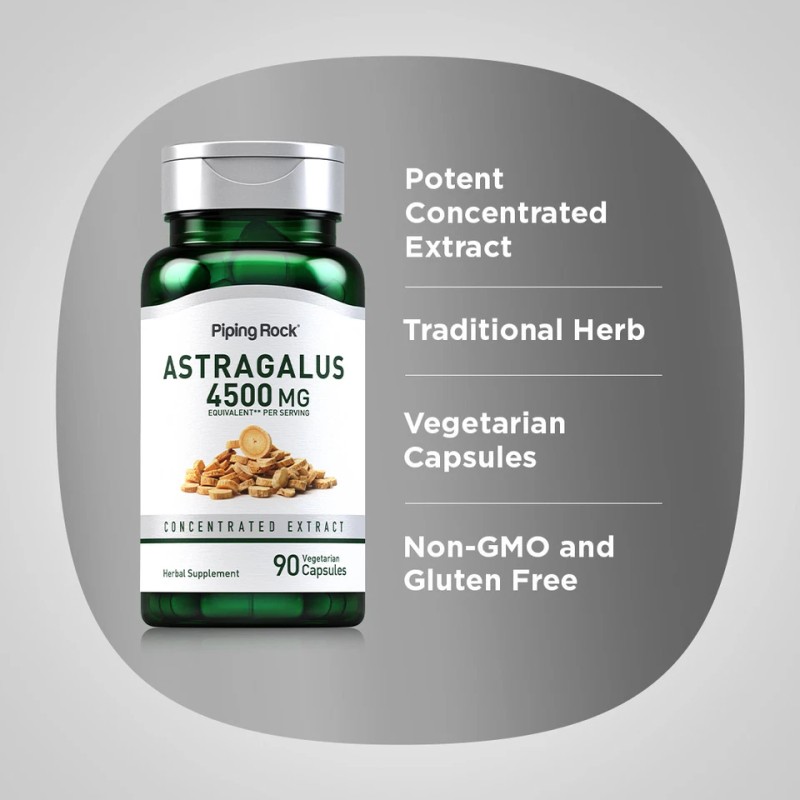 Astragalus Root Capsules | 4500mg | Vegetarian Extract | by