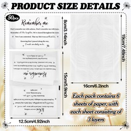 50 Bulk Funeral Tissues Packs Facial Tissue 3 Ply Favor, Classic