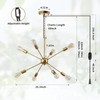 HOXIYA DIMMABLE 26.3" Modern Plug in Sputnik Chandelier with Cord,