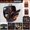 96-Pocket Hvac Tool Backpack Heavy Duty, Large Tool Bag Backpack