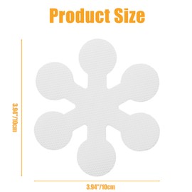Coufce Bathtub Stickers Non Slip, White Tubs Safety Shower Treads, Adhesive Sticker for Bathroom Bathtub, Shower Floor,10 * 10 cm (12Pcs)