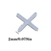 500 Pcs 2MM Plastic Tile Positioning Cross, Replaceable Tile Levelers