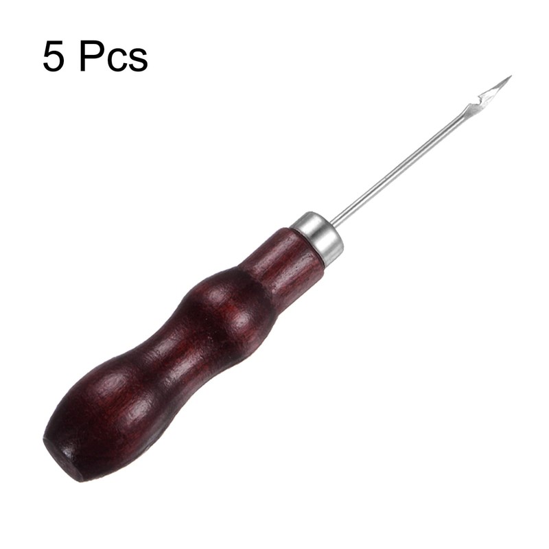 sourcing map 5pcs Handwork Sewing Awl Double Gourd Hook Head
