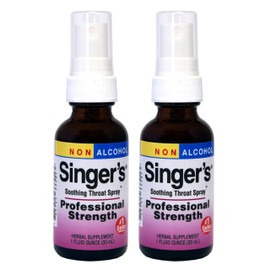 Herbs Etc. Singer's Saving Grace Professional Strength Non-Alcohol Spray - Herbal Support for Soothing Throat - Throat Comfort Spray with Yerba Mansa & Licorice - 1 fl oz (About 75 Servings) - 2 Pack