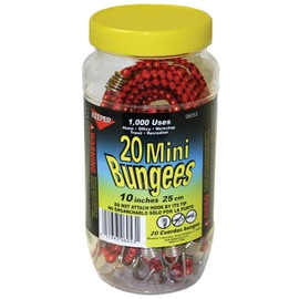 Keeper Corporation 06053-10 Mini Bungee Cord Jar, 20 Count (1 Pack)