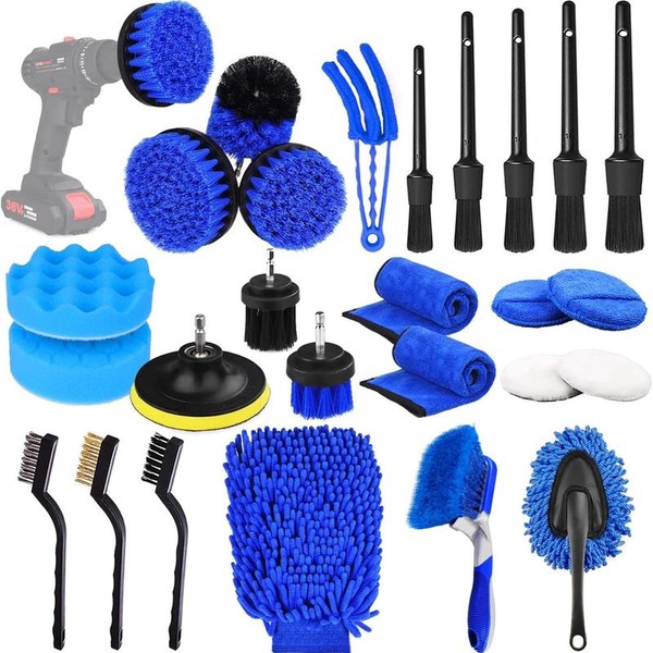 26Pcs Car Detailing Brush Set, Car Detailing Kit, Car Detailing