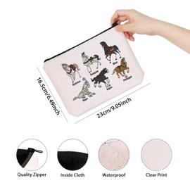 Fairytale Gift Horse Makeup Bag Gift for Tale Fans Equestrian Gift Tale Princess Gift (Six Horses CA)
