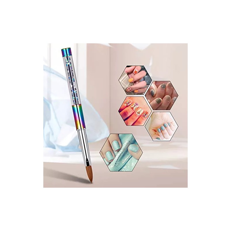 Shine Chance Diamante De Imitación De Arcoíris 100% Kolinsky De