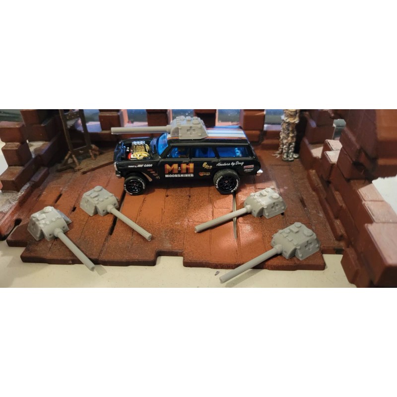 Hot Wheels Mad Max, Gaslands, Panther inspired Tank Turrets 5