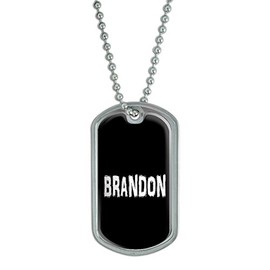 GRAPHICS & MORE Brandon - Name Military Dog Tag Luggage Keychain