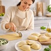 Double-Sided Stainless Steel Pastry Wheel – Rolling Dough Cutter &