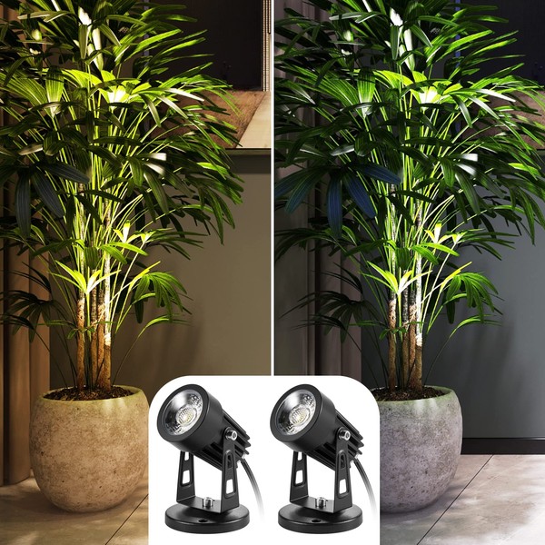 Junview 2Pack LED Spot Lights Indoor Uplights Plant Spotlights with