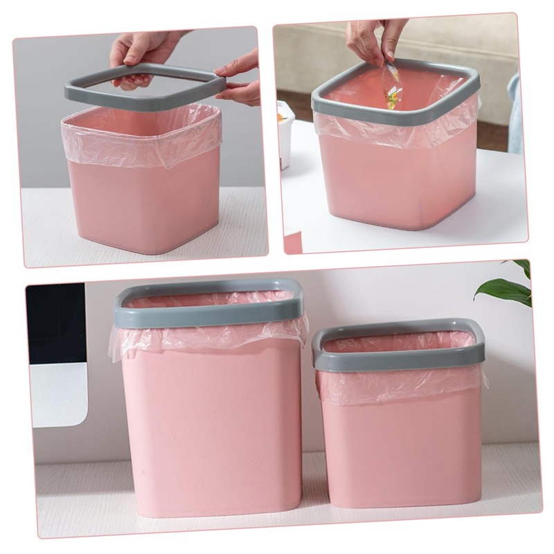 Outanaya 2pcs Desktop Trash Can Waste Bin for No Lid