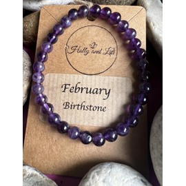 Crystal Bracelets, Birthstone Bracelets, Birth Month Gifts, Healing Bracelets, Birthstone, Month Of Birth Bracelets (February - Amethyst)