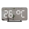 Digital Mirror Alarm Clock 5V Double Alarm Snooze Function LED