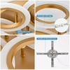 TEMINBU Modern LED Ceiling Light, Gold 4 Rings Flush Mount