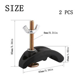 Set of 2 T Rail Clamp Set, T Groove Clamp, T-Track Retaining Clamps, M8 Stable and Flexible Hold-Down Holder, T-Groove, T Nut Rail Quick Release Clamps, for Woodworking Tools