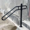 SMQLJXC 31.5"-9.5" L X 35.5" H Single Post Wrought Iron