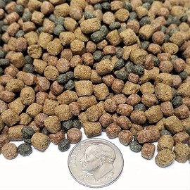 Aquatic Foods Inc. 3-Type Mix of 4mm - 3/16" Intense Color Enhancing, Intense GRO, Zeigler 42% Protein Floating Pellets for Koi & Pond Fish KGM-300-20-lbs