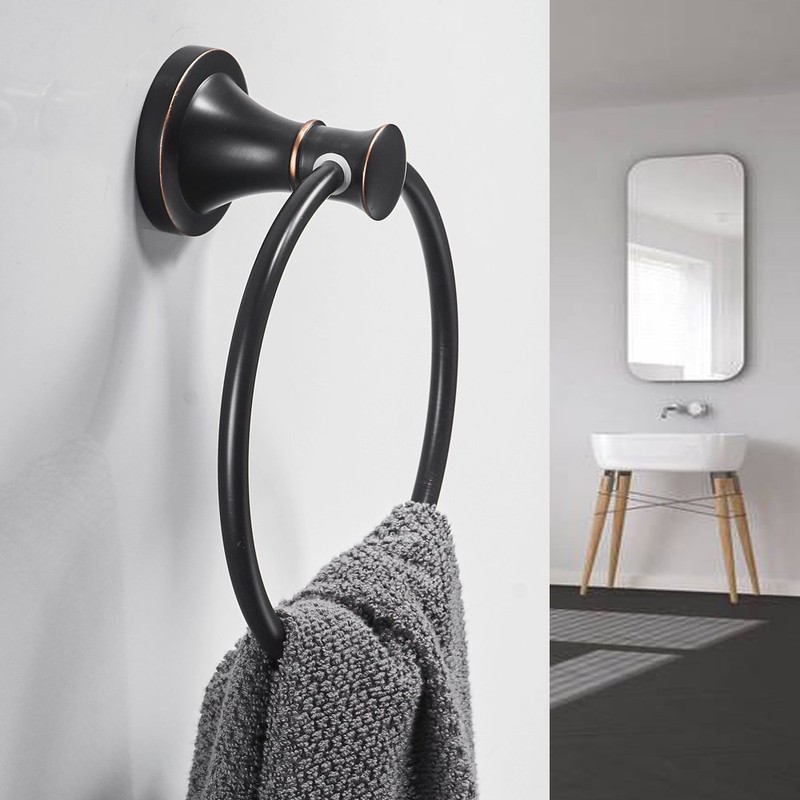 BESy Oil Rubbed Bronze 4 Piece Bathroom Accessories Set (Single