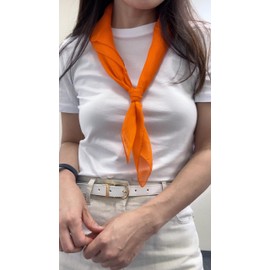 [Instyle Japan] Scarf 100% Silk 25.6 x 25.6 inches (65 x 65 cm) Square Thin Small Bandana Bag Neckerchief Pocket Chief Neckline UV Protection UV Sunburn Neck Burn Air Conditioning Protection Throat