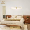 AIRYPHANT 48in Gold LED Vanity Light Harwired Wall Sconce, Long
