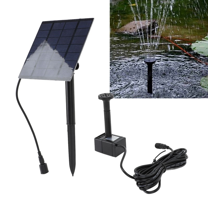 Solar Powered Water Pump Kit Powerful Jet Watering Pond Pump